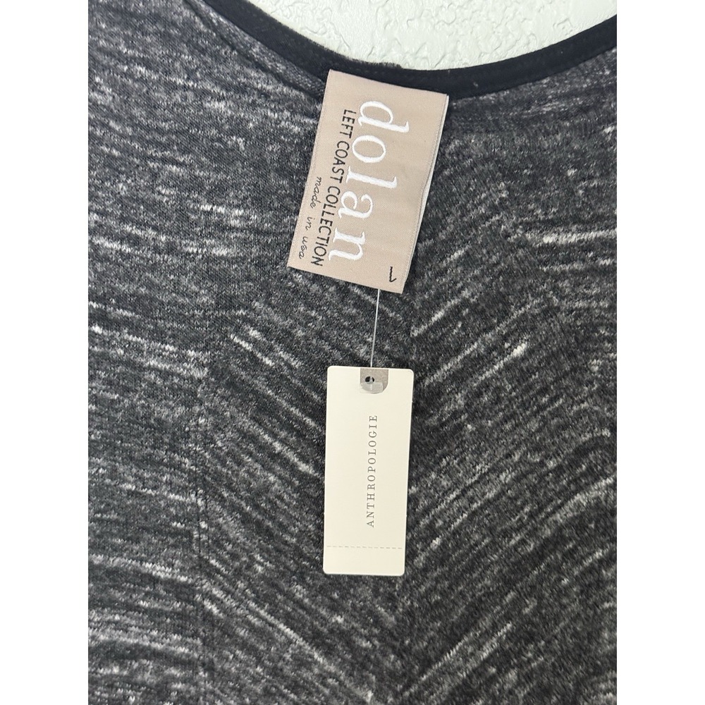 Dolan Anthropologie NWT Chevron Cap Sleeve Maxi Stretchy Dress Large Black - Picture 4 of 5